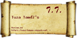 Tuza Tamás névjegykártya